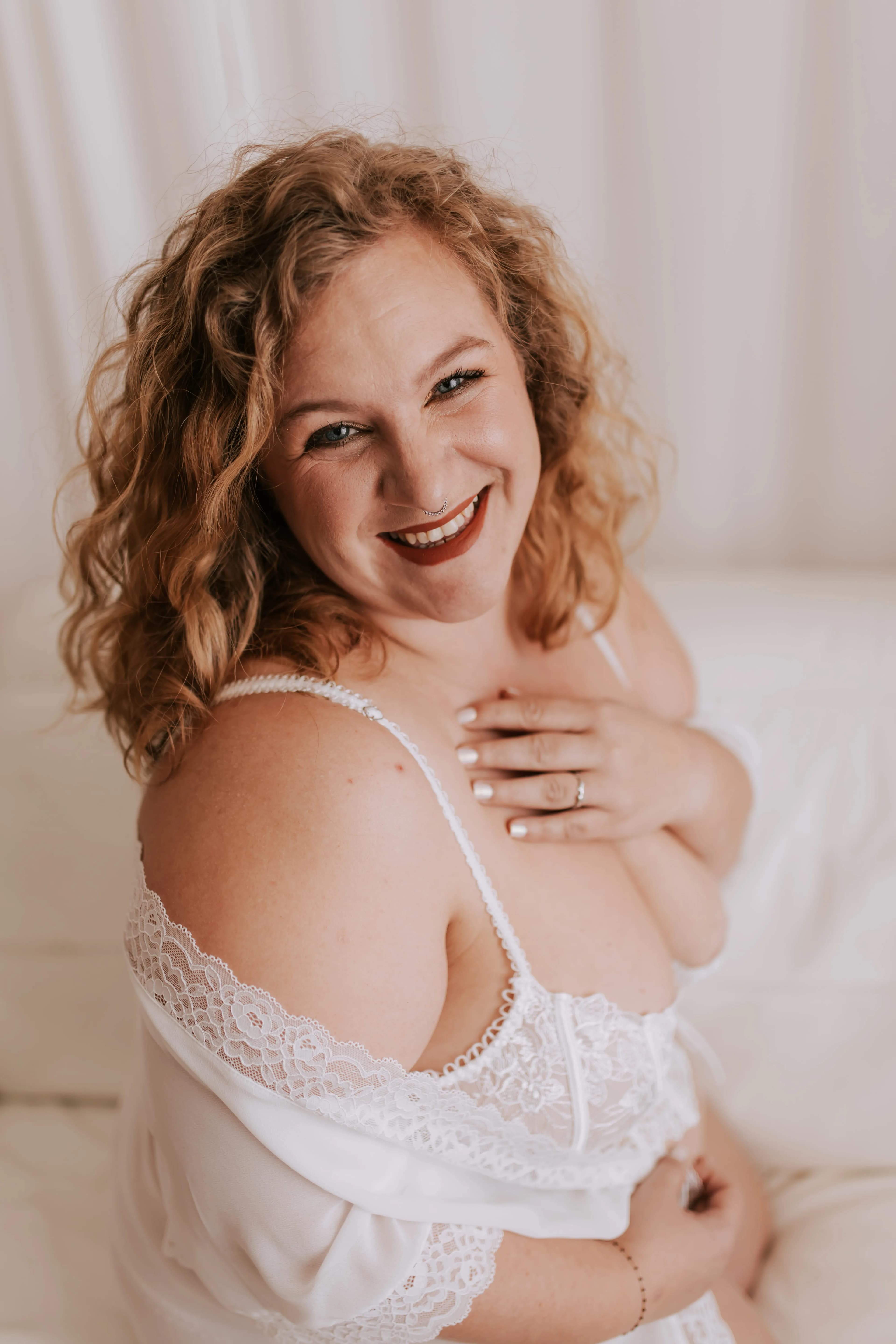 Portrait boudoir féminin studio