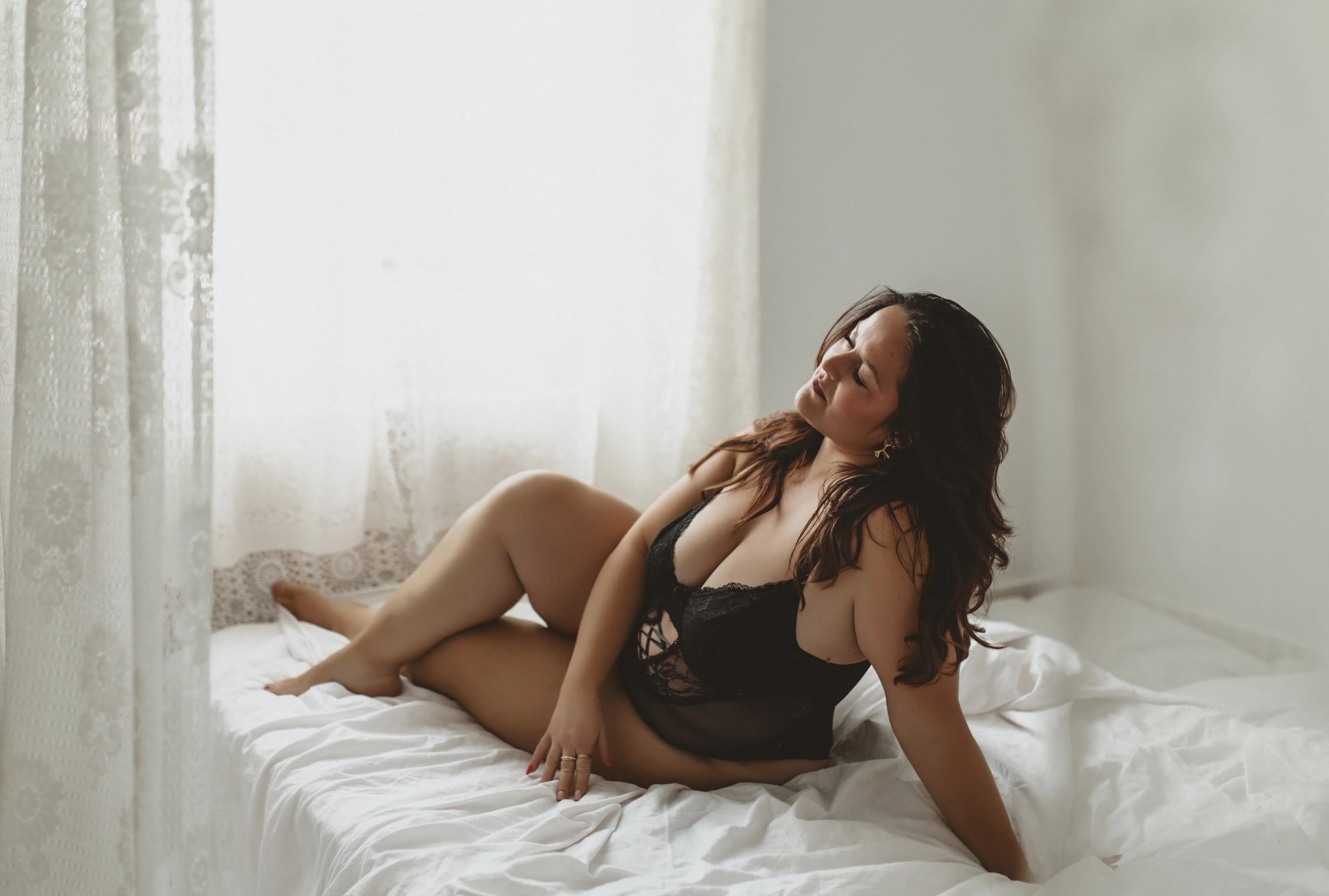Portrait boudoir élégant studio Vosges